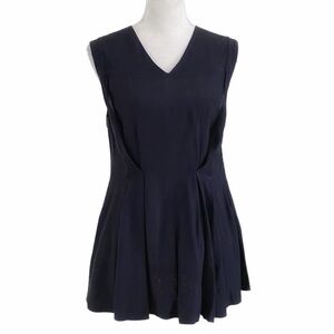 MARNI BLACK TUNIC SLEEVELESS FLOWY TANK TOP - S (IT40)